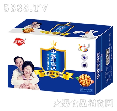 金嬌陽(yáng)中老年高鈣核桃風(fēng)味飲料250ml箱裝