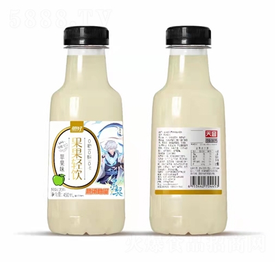 明好果果輕飲風(fēng)味飲料果味飲料招商代理批發(fā)450ml騰訊動漫簽約蘋果味