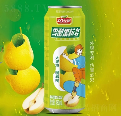 歡樂家果粒雪梨汁飲品490ml飲料