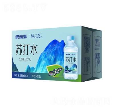 優樂多蘇打水原味蘇打飲品365ml×24