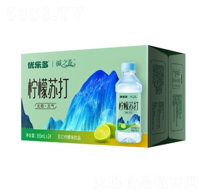 優樂多蘇打水檸檬蘇打飲品365ml×24